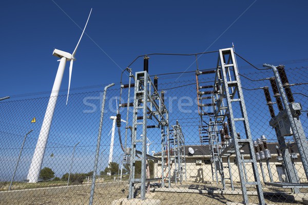 Vento energia produção elétrico indústria fazenda Foto stock © pedrosala