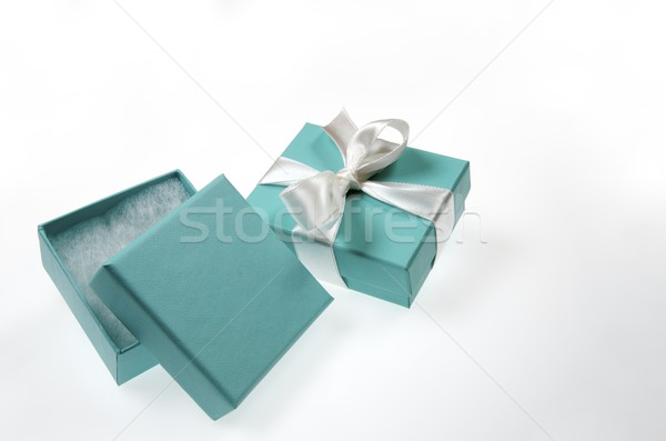 Stockfoto: Luxe · geschenk · twee · klein · turkoois · vak