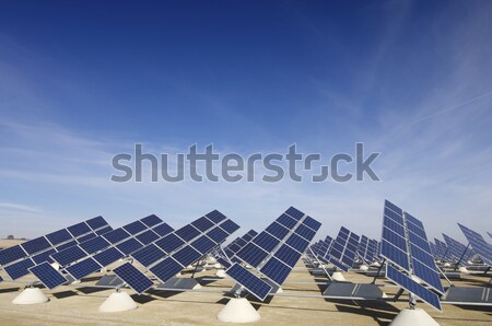Solarenergie Photovoltaik blauer Himmel Himmel Natur Technologie Stock foto © pedrosala