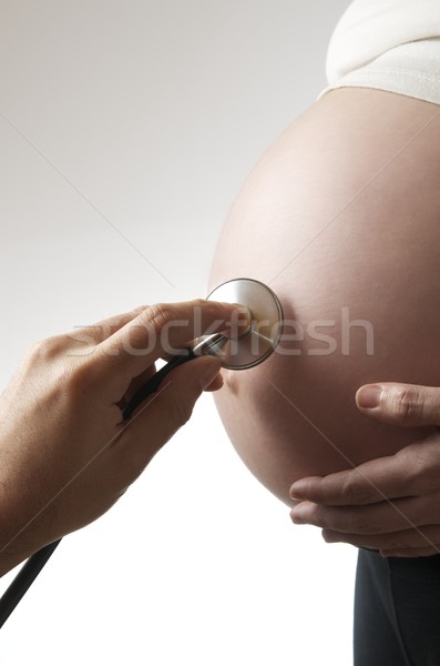 醫生 肚 孕婦 手 醫生 孕 商業照片 © pedrosala