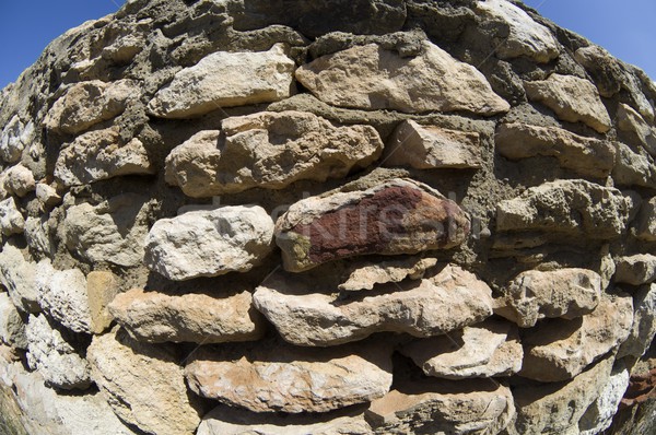 石の壁 変形した 観点 魚眼レンズ テクスチャ 建設 ストックフォト © pedrosala