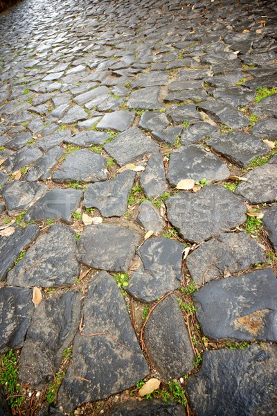 Piedra piso calle cuadros Lisboa Portugal Foto stock © pedrosala