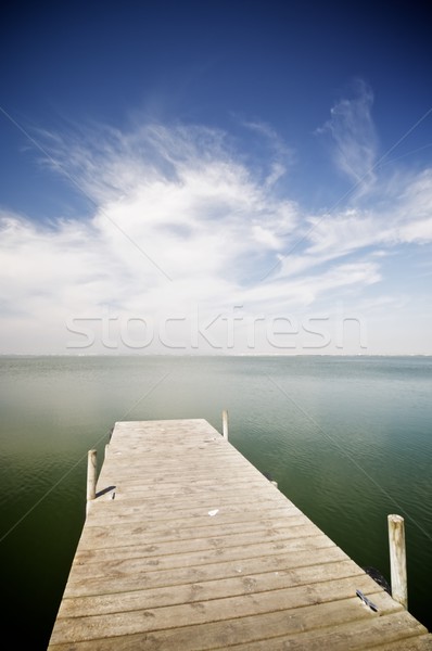 Lac vue bois pier Valence Espagne [[stock_photo]] © pedrosala
