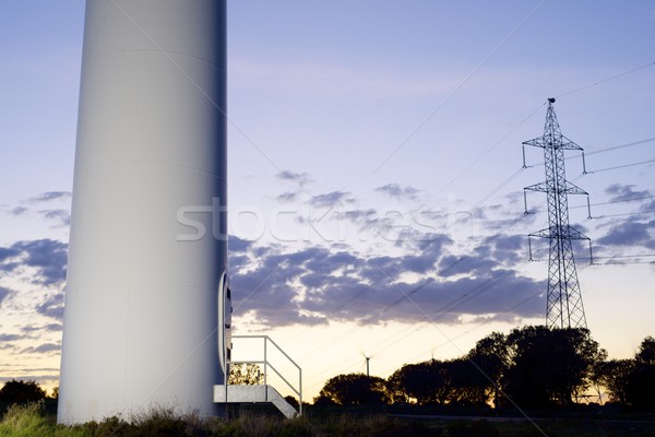 Viento energía eléctrica poder producción sol Foto stock © pedrosala