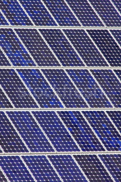 Detaliu fotovoltaice panou electricitate producere soare Imagine de stoc © pedrosala