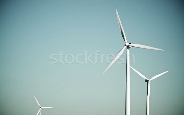 Vento energia elettrici potere produzione cielo Foto d'archivio © pedrosala