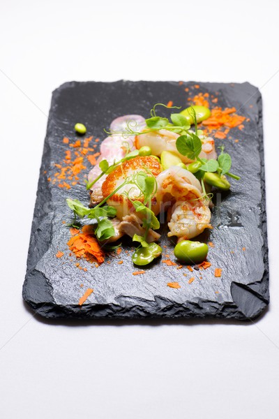 Domuz yavrusu karides gıda balık mutfak restoran Stok fotoğraf © pedrosala