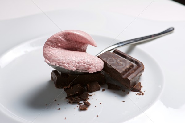 Stock photo: Strawberry ice cream