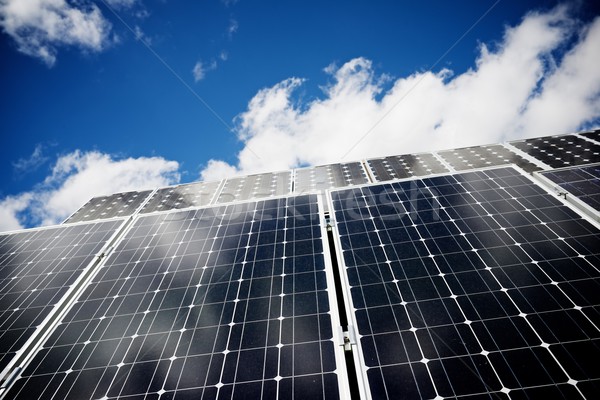 Solarenergie Detail Photovoltaik Panel erneuerbar elektrische Stock foto © pedrosala