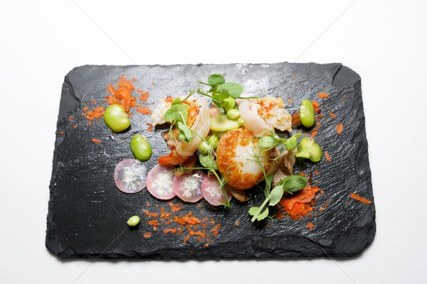 Kismalac garnélák étel hal konyha étterem Stock fotó © pedrosala