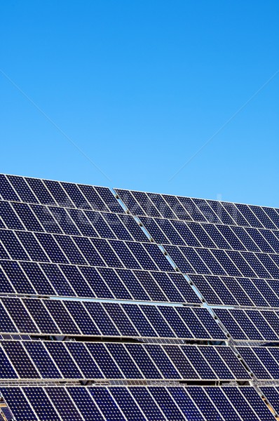 Panouri solare electric energie producere tehnologie Imagine de stoc © pedrosala