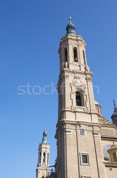 Widoku bazylika budynku miasta kościoła niebieski Zdjęcia stock © pedrosala
