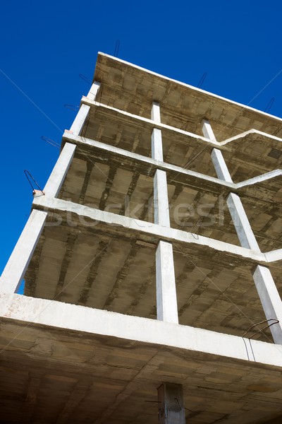 Stock fotó: építkezés · beton · lakóövezeti · épület · fal · munka