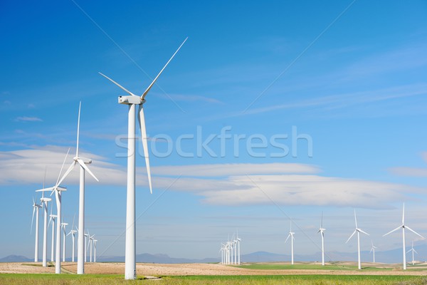 Stockfoto: Wind · energie · elektrische · macht · productie · boerderij