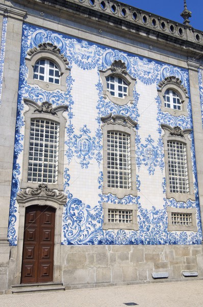 Niebieski fasada tekstury budynku ściany drzwi Zdjęcia stock © pedrosala