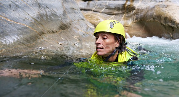 Spanyolország kanyon völgy sport természet hegy Stock fotó © pedrosala