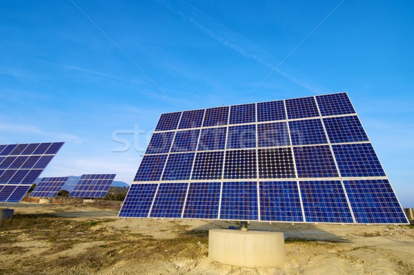 Solarenergie elektrischen Energie Produktion Technologie Stock foto © pedrosala