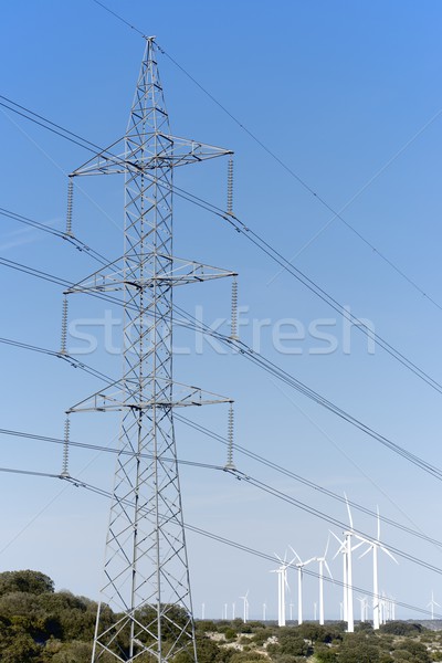 Vento energia produção fazenda industrial poder Foto stock © pedrosala