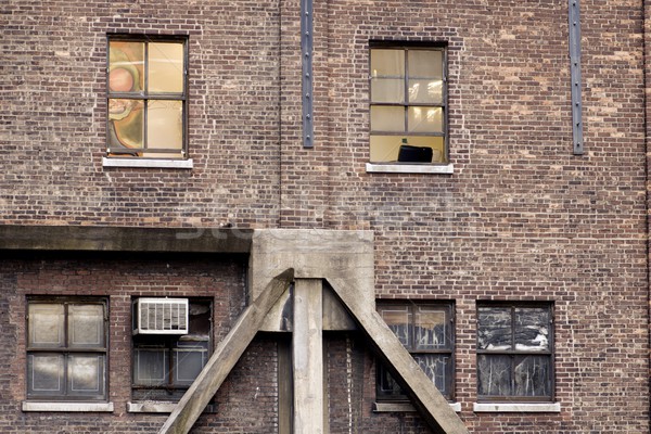 Ziegel Fassade alten manhattan New York Vereinigte Staaten Stock foto © pedrosala