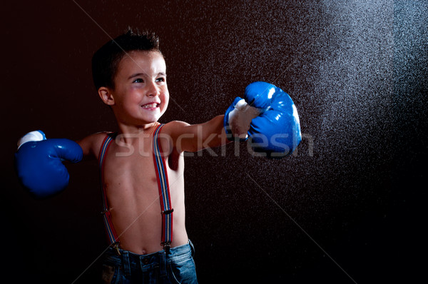 Little wet puncher makes lucky strike Stock photo © pekour