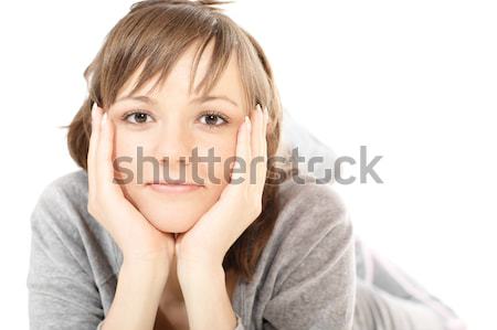 Beautiful young woman in sport suite Stock photo © pekour