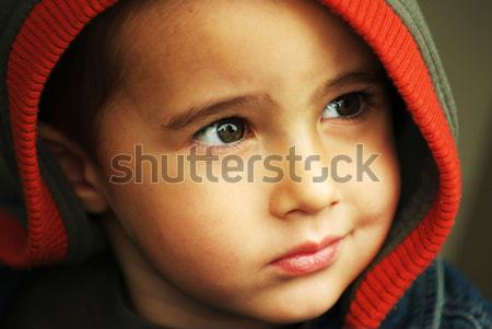 Smiling boy in hood  Stock photo © pekour