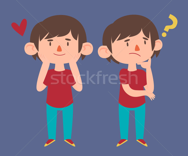 Cute Boy in Different Poses Stock photo © penguinline