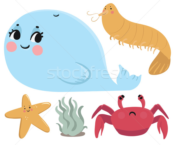 Sea Animals Collection Stock photo © penguinline