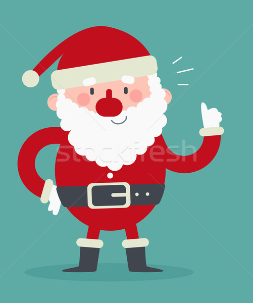 Cute Santa with Thumbs Up Stock photo © penguinline