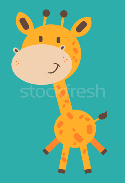 Cute Baby Giraffe Stock photo © penguinline