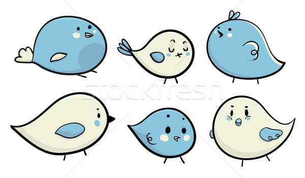 Cute Birdies Stock photo © penguinline