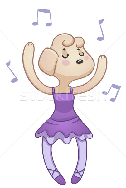 танцы собака Cartoon балет одежды Сток-фото © penguinline