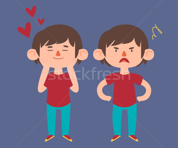 Cute Boy in Different Poses Stock photo © penguinline