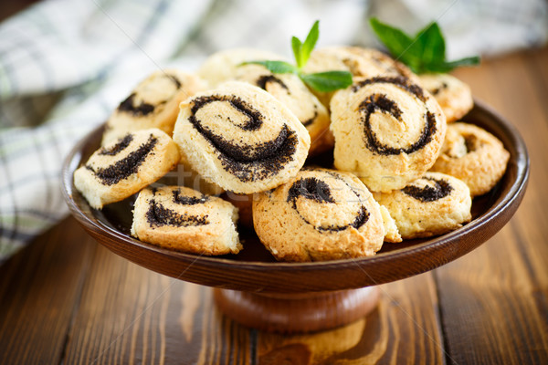 Stock photo: delicious crumbly biscuits with poppy seeds 