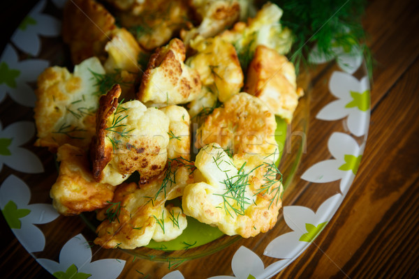 cauliflower baked in batter Stock photo © Peredniankina