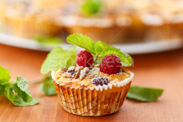 Cheese Muffins with berries Stock photo © Peredniankina