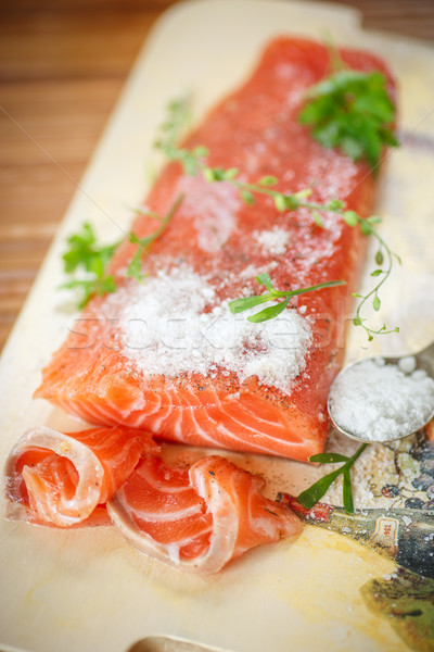 salted salmon Stock photo © Peredniankina