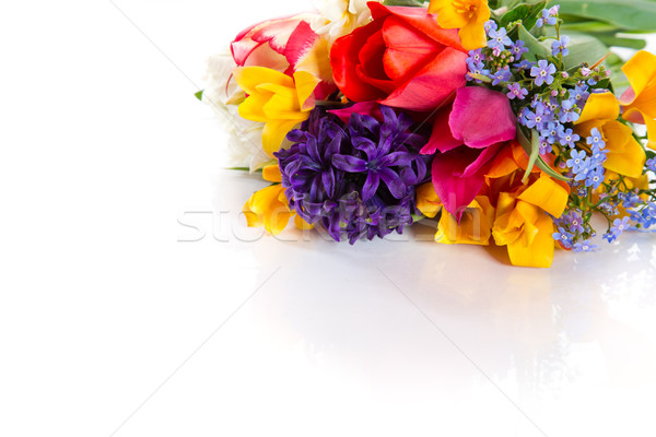 Foto stock: Buquê · flores · brilhante · branco · flor · primavera