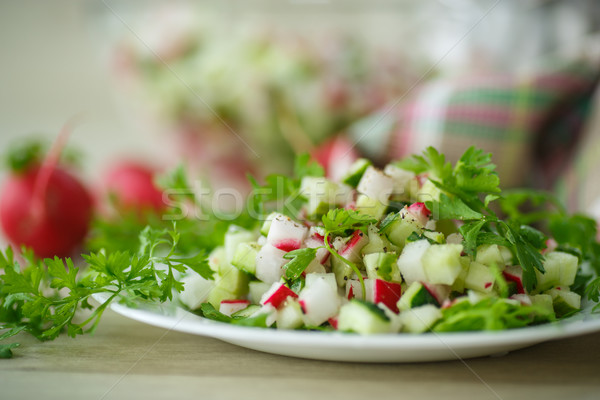 salad with radishes and cucumber Stock photo © Peredniankina