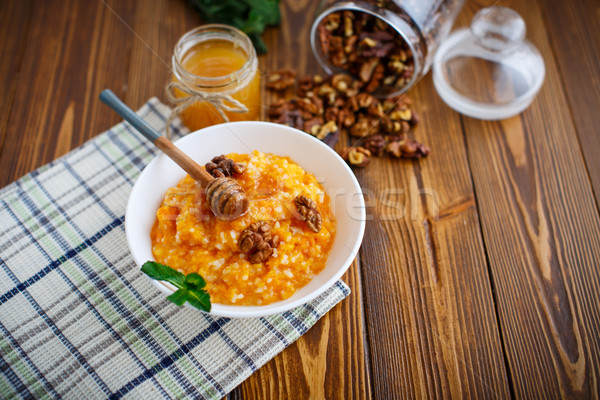 pumpkin porridge with honey and nuts  Stock photo © Peredniankina