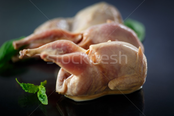 raw quail Stock photo © Peredniankina