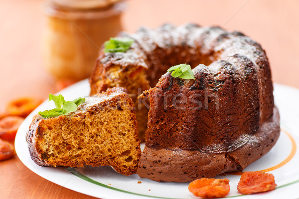 Stockfoto: Honing · cake · zoete · gedroogd · partij · tabel