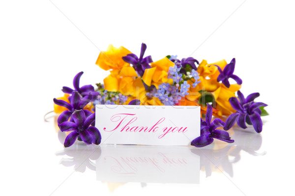 spring bouquet of flowers with gratitude Stock photo © Peredniankina