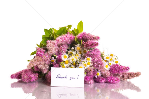 спасибо благодарность букет красивой цветы белый Сток-фото © Peredniankina