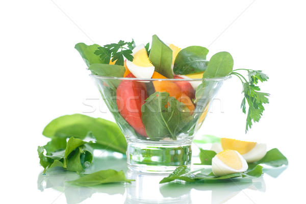 sorrel salad and tomatoes with egg Stock photo © Peredniankina