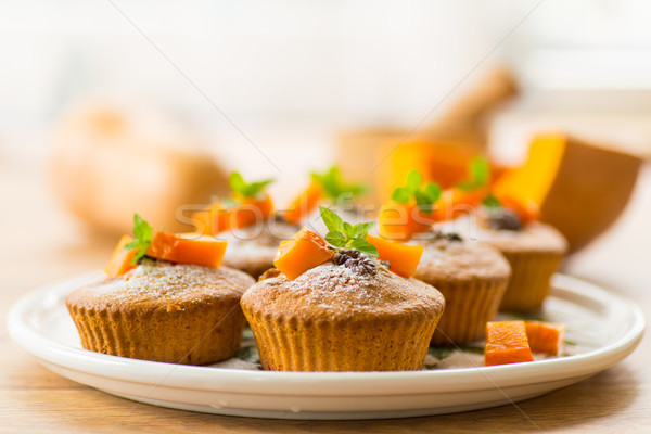 тыква Sweet сахарная пудра продовольствие оранжевый Сток-фото © Peredniankina