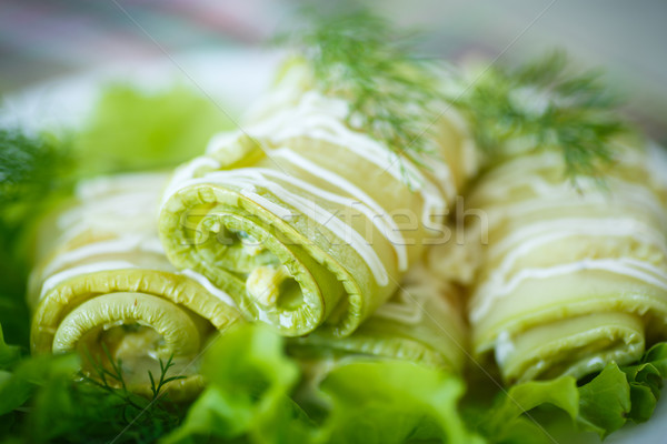 [[stock_photo]]: Courgettes · fromages · farce · fond