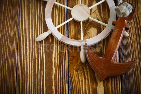 Decorative wooden steering wheel Stock photo © Peredniankina