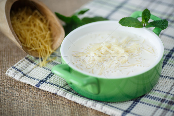 Dulce cocido leche tazón fondo restaurante Foto stock © Peredniankina