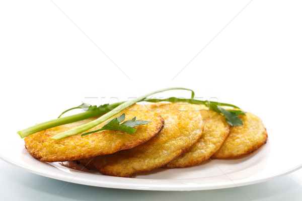 fried potato pancakes on a plate  Stock photo © Peredniankina
